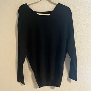 Club Monaco black ribbed cowl neck sweater